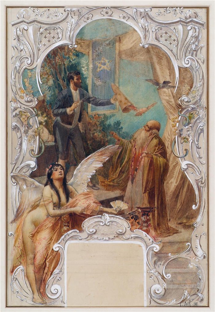 爱德华·维思（Eduard Veith，奥地利画家）高清作品-《手艺(1888)》