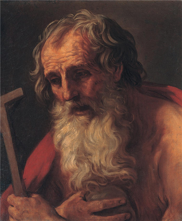 吉多·雷尼（Guido Reni，意大利画家）高清油画作品-《圣杰罗姆 (1590 - 1620)》
