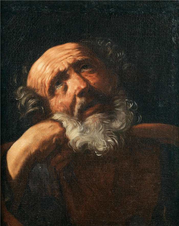 吉多·雷尼（Guido Reni，意大利画家）高清油画作品-《圣彼得》