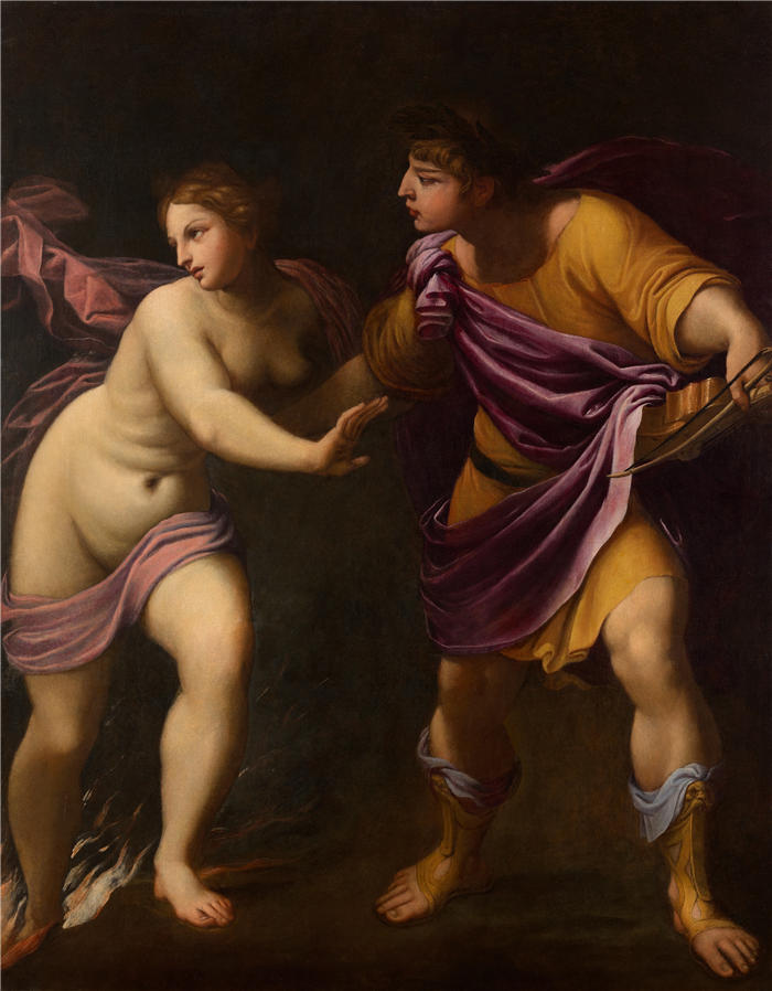 吉多·雷尼(Guido Reni,意大利画家)高清油画作品-《俄耳甫斯与欧律狄刻 (1596–97)》