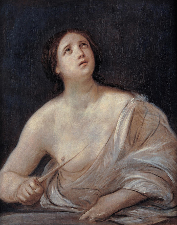 吉多·雷尼（Guido Reni，意大利画家）高清油画作品-《卢克丽霞 (1640 - 1642)》