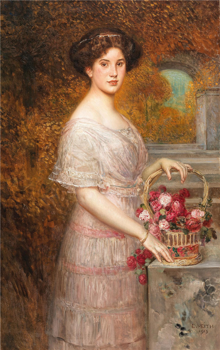 爱德华·维思（Eduard Veith，奥地利画家）高清作品-《安妮苏珊卡的肖像（1813 年）》