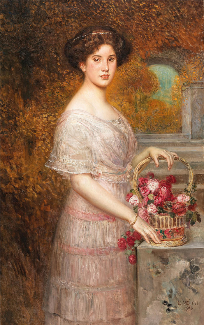 爱德华·维思(Eduard Veith,奥地利画家)高清作品-《安妮苏珊卡的肖像(1813 年)》