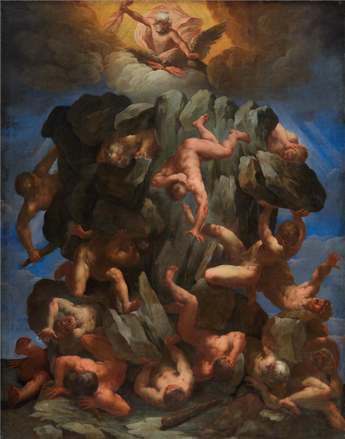 吉多·雷尼（Guido Reni，意大利画家）高清油画作品-《巨人的陨落 (1590 – 1642)》