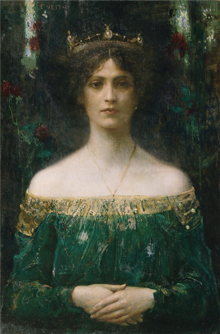 爱德华·维思（Eduard Veith，奥地利画家）高清作品-《国王的女儿（1902年之前）》