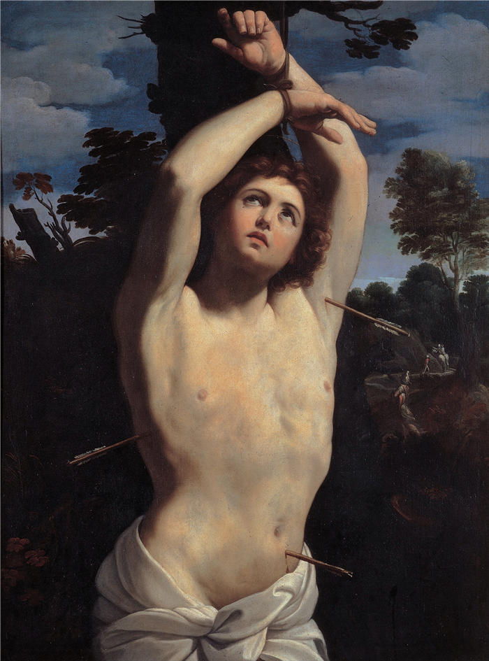吉多·雷尼（Guido Reni，意大利画家）高清油画作品-《圣塞巴斯蒂安 (1615)》