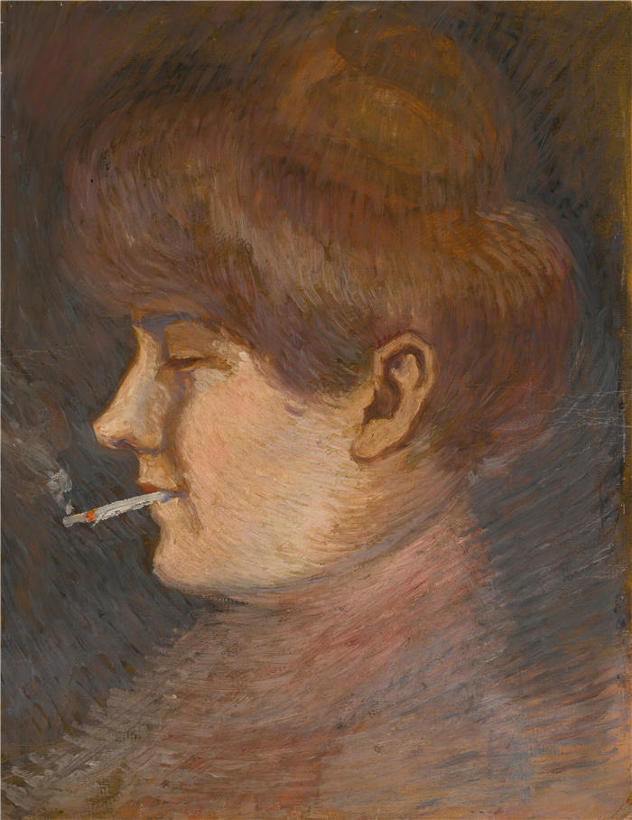 埃贡·席勒（ Egon Schiele，奥地利画家）高清作品-《伯莎·冯·维克托林 (Bertha Von Wiktorin) 的肖像 (1907)》