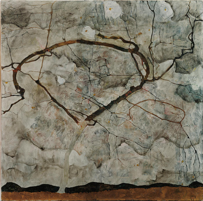 埃贡·席勒（ Egon Schiele，奥地利画家）高清作品-《空气中的秋树（冬树）（1912）》
