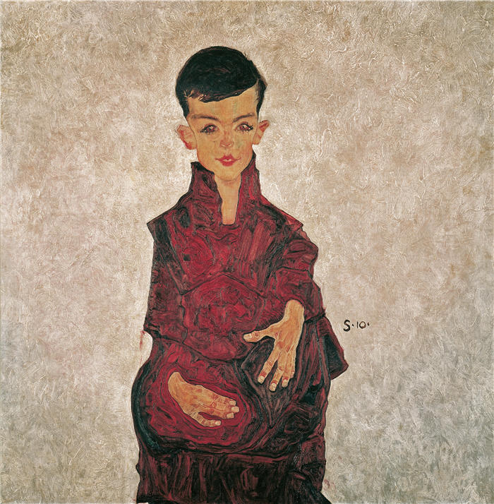 埃贡·席勒（ Egon Schiele，奥地利画家）高清作品-《雷纳布（比尔德尼斯·赫伯特·雷纳）（1910）》