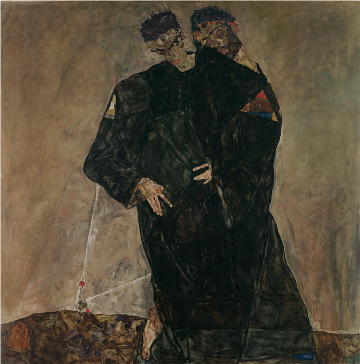 埃贡·席勒( egon schiele,奥地利画家)高清作品-《隐士 (1912)》