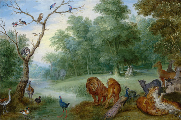 扬·布鲁格赫尔（ Jan Brueghel The Elder,意大利画家）高清作品-《人类堕落的天堂（约 1630 年）》