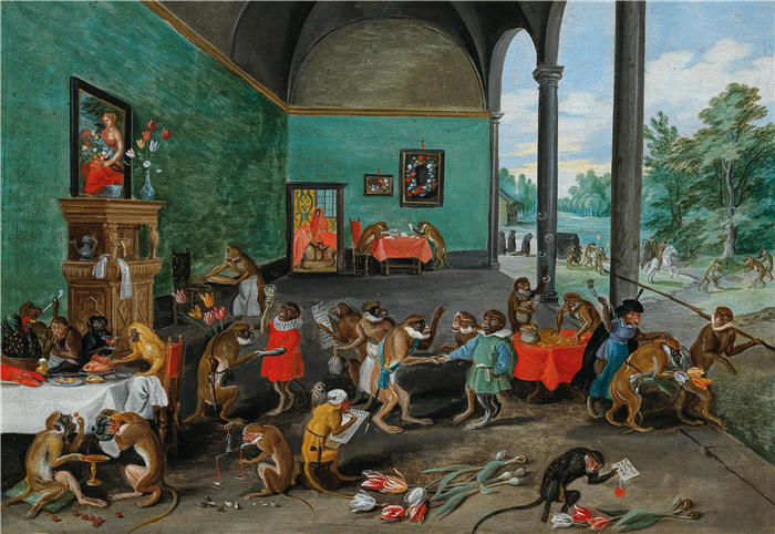 扬·布鲁格赫尔（ Jan Brueghel The Elder,意大利画家）高清作品-《郁金香狂热的寓言》