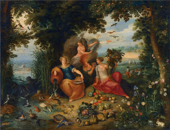 扬·布鲁格赫尔（ Jan Brueghel The Elder,意大利画家）高清作品-《四元素寓言 (1)》