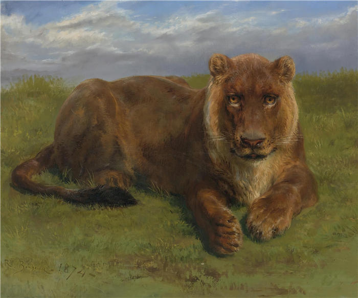 罗莎·博纳尔(rosa bonheur，法国画家)高清作品-《休息的母狮 (1874)》
