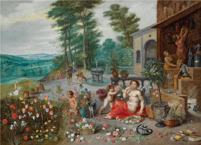 扬·布鲁格赫尔（ Jan Brueghel The Elder,意大利画家）高清作品-《气味的寓言（1640 年代）》