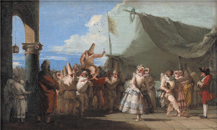 乔瓦尼·多梅尼科·蒂埃波洛（Giovanni Domenico Tiepolo，意大利画家）高清油画下载-《普钦内拉的胜利 (1759 - 1770)》