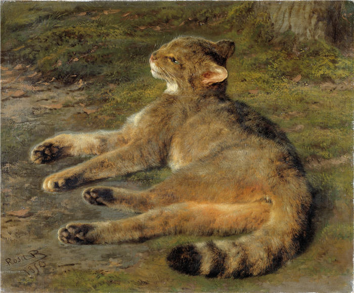 罗莎·博纳尔(rosa bonheur，法国画家)高清作品-《野猫（1850）》