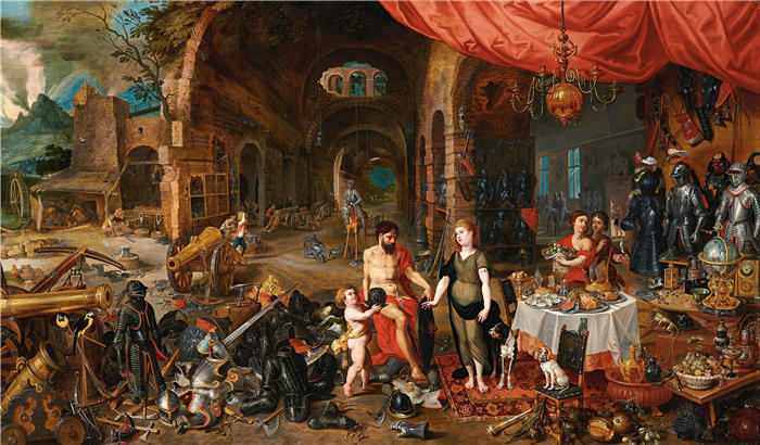 扬·布鲁格赫尔（ Jan Brueghel The Elder,意大利画家）高清作品-《金星在火神熔炉》