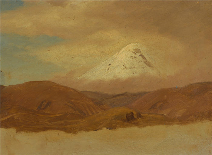 弗雷德里克·埃德温·丘奇(Frederic Edwin Church,美国画家)高清作品-《厄瓜多尔,钦博拉索山 (1853)》