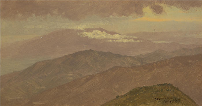 弗雷德里克·埃德温·丘奇(Frederic Edwin Church,美国画家)高清作品-《风景三(1865)》