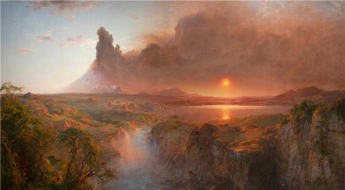 弗雷德里克·埃德温·丘奇(Frederic Edwin Church,美国画家)高清作品-《科托帕希 (1862)》
