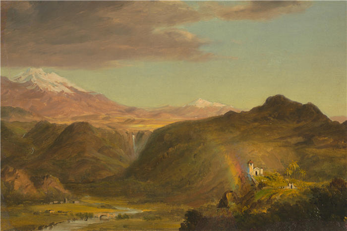 弗雷德里克·埃德温·丘奇(Frederic Edwin Church,美国画家)高清作品-《南美风景 (1854)》