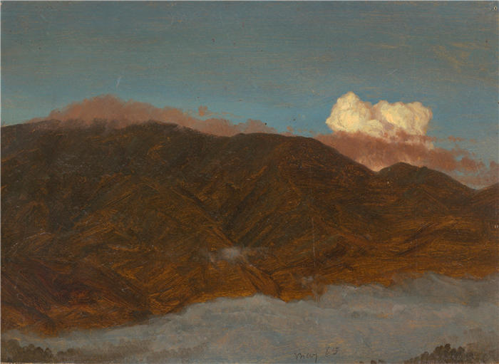 弗雷德里克·埃德温·丘奇（Frederic Edwin Church，美国画家）高清作品-《山地景观三（1865）》