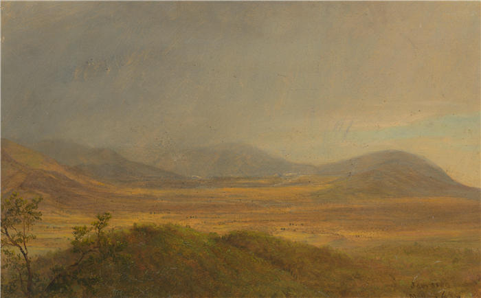 弗雷德里克·埃德温·丘奇（Frederic Edwin Church，美国画家）高清作品-《山地景观四（1865）》