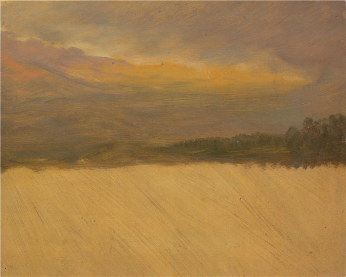 弗雷德里克·埃德温·丘奇（Frederic Edwin Church，美国画家）高清作品-《山地景观（1860-70）(1)》