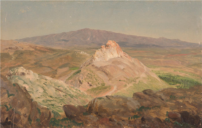 弗雷德里克·埃德温·丘奇(Frederic Edwin Church,美国画家)高清作品-《彭特利库斯山 (1869)》