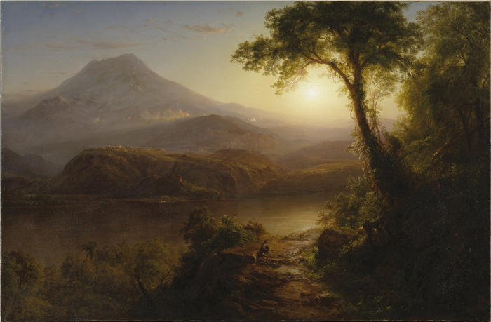 弗雷德里克·埃德温·丘奇(Frederic Edwin Church,美国画家)高清作品-《热带风光》