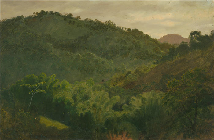 弗雷德里克·埃德温·丘奇（Frederic Edwin Church，美国画家）高清作品-《牙买加风景，西印度群岛（1865 年）》