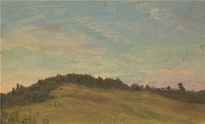 弗雷德里克·埃德温·丘奇（Frederic Edwin Church，美国画家）高清作品-《夏季风景（1870–80）》