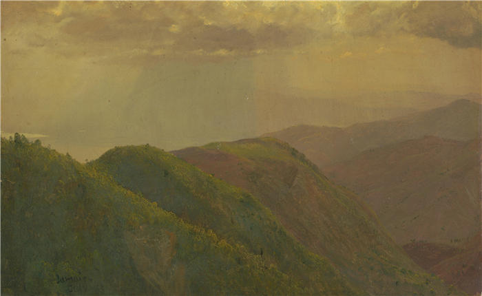 弗雷德里克·埃德温·丘奇(Frederic Edwin Church,美国画家)高清作品-《牙买加风景,西印度群岛(1865 年)(1) (1)》