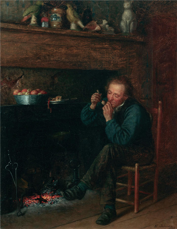 伊士曼·约翰逊（Eastman Johnson，美国画家）高清作品-《东方生活研究（1860 年）》