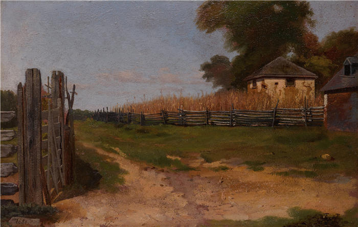 伊士曼·约翰逊（Eastman Johnson，美国画家）高清作品-《1857 年的弗农山 (1858)》