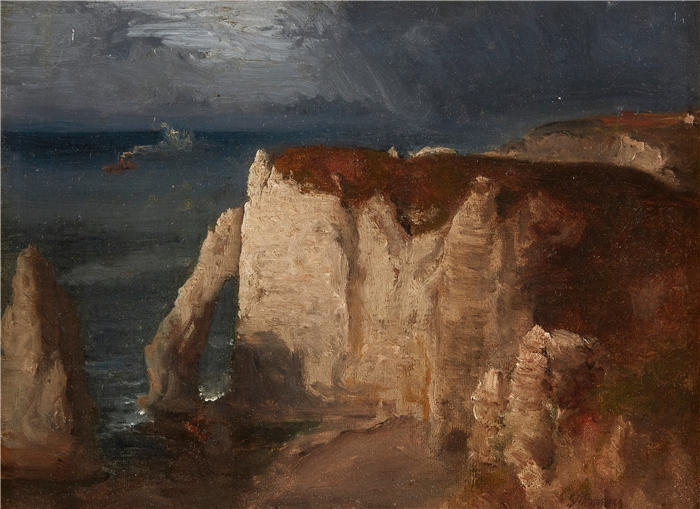 乔治·英尼斯 (George Inness，美国画家)高清油画作品-《埃特尔塔（约 1874 年）》