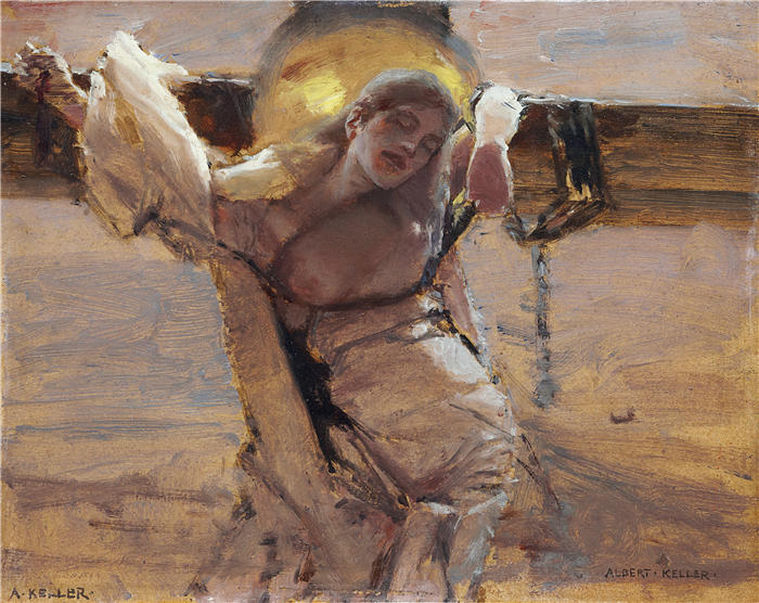 阿尔伯特·冯·凯勒（Albert von Keller，德国画家）高清作品-《烈士（约 1892 年）》