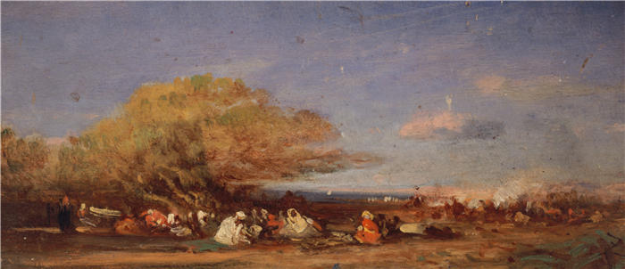费利克斯·齐姆（Félix Ziem，法国画家）高清作品-《阿尔及尔省 (1859)》