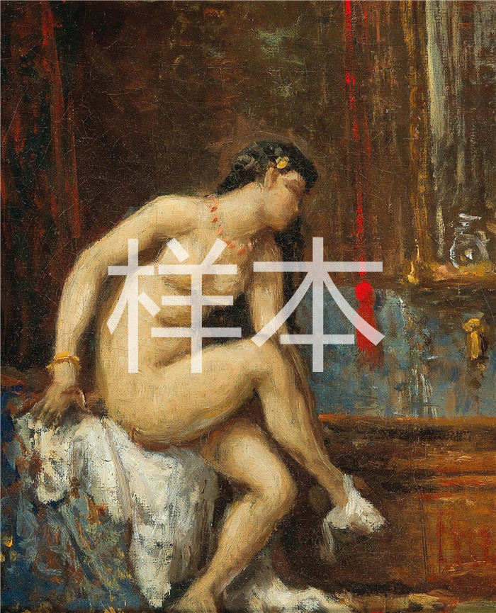 泰奥多尔·夏塞里奥(Theodore Chasseriau,法国画家)高清作品-《在她的化妆间》