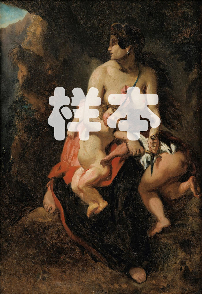 泰奥多尔·夏塞里奥(Theodore Chasseriau,法国画家)高清作品-《美狄亚即将杀死她的孩子》