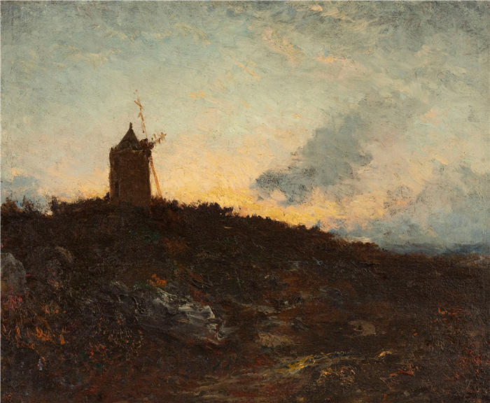 费利克斯·齐姆（Félix Ziem，法国画家）高清作品-《勒莫林[马提格斯郊区]（1890年）》