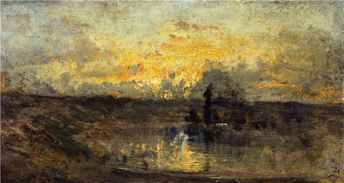 费利克斯·齐姆（Félix Ziem，法国画家）高清作品-《图尔南特河（1850-1860）》