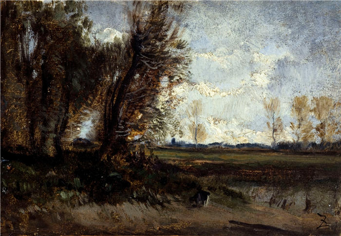 费利克斯·齐姆（Félix Ziem，法国画家）高清作品-《拉马尔 (1850-1860)》