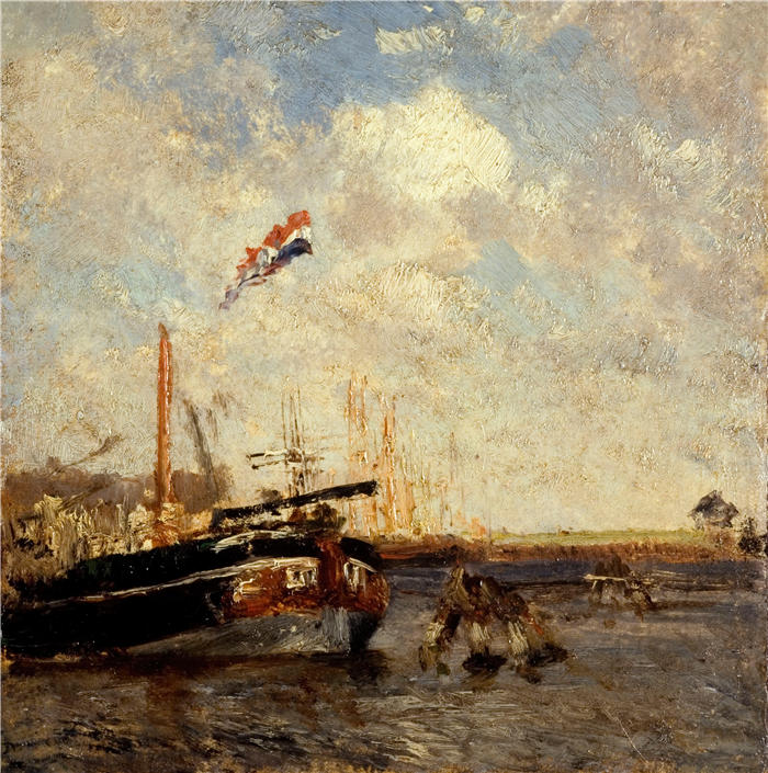 费利克斯·齐姆（Félix Ziem，法国画家）高清作品-《勒查兰 (1850-1853)》