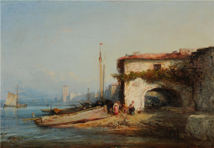 费利克斯·齐姆（Félix Ziem，法国画家）高清作品-《意大利之城》
