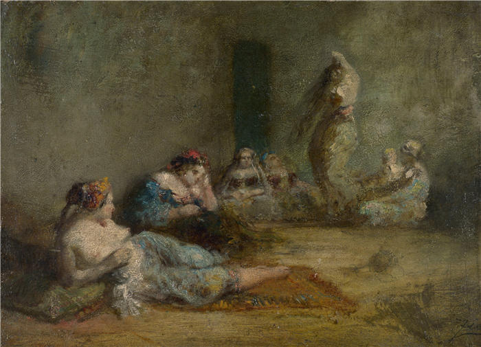 费利克斯·齐姆（Félix Ziem，法国画家）高清作品-《后宫 (1855 - 1856)》