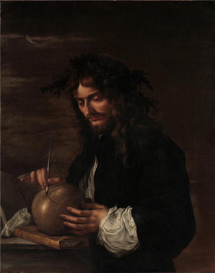 萨尔瓦多·罗萨（Salvator Rosa，意大利画家）高清作品-《自画像（约 1647 年）》