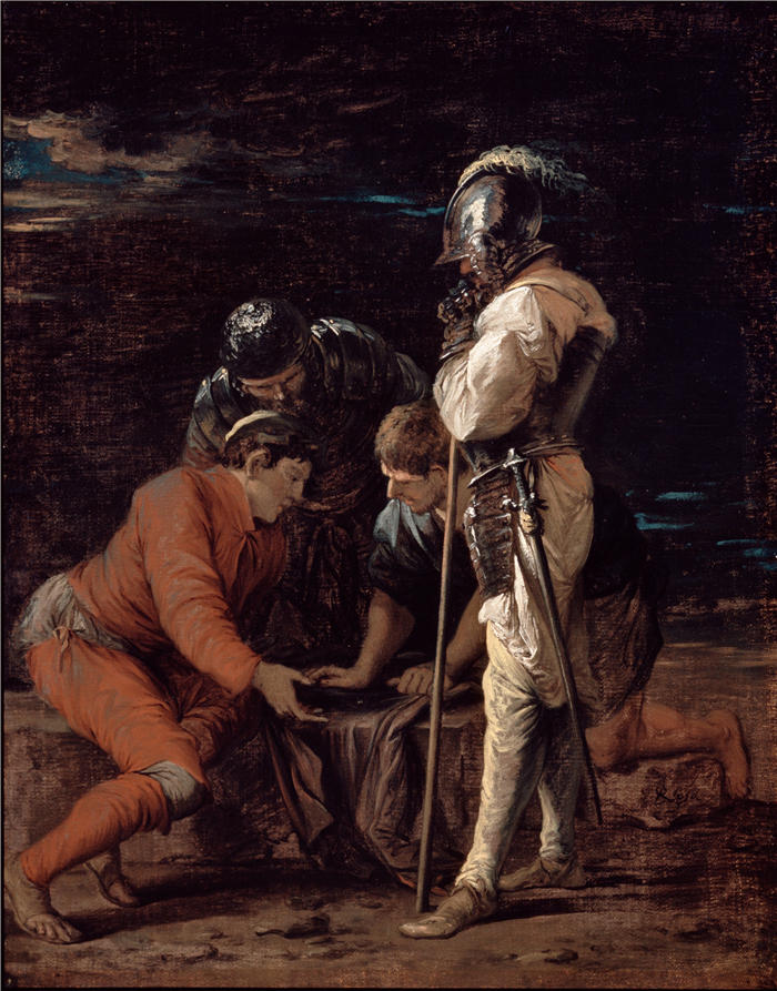 萨尔瓦多·罗萨（Salvator Rosa，意大利画家）高清作品-《士兵赌博》