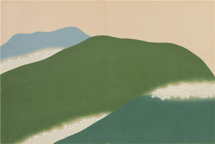 神坂雪佳(Kamisaka Sekka，日本画家)高清作品-《吉野 (Yoshino) (1909-1910)》